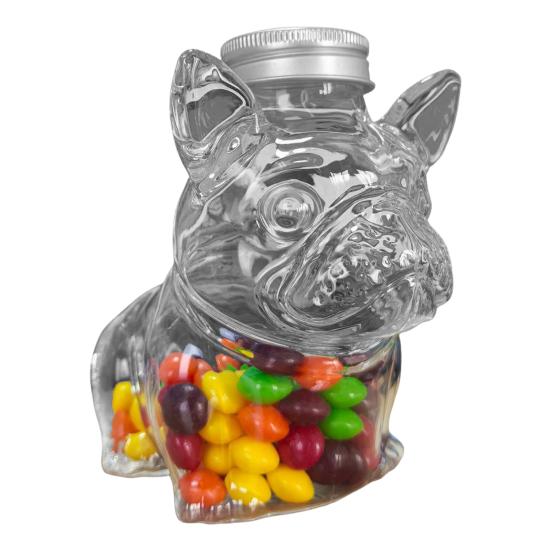 Animal Shape Glass Candy Jar Airtight Pet Treat Container for Kitchen Storage Transparent Canister for Cookies Coffee Snack