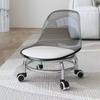 Acrylic Low Stool Universal Wheel Shoe Changing Stool Backrest Stool  Changing Shoes Use