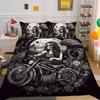 Beauty Skull Printed Home Bedclothes Single Size Polyester Bed Set Man Design Fashion Bedroom Decor