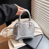 Fashion Messenger Shoulder Bag Women's Bag Indentation Simple Patent Leather Handbag Personalized Versatile Shell Bag Handbag