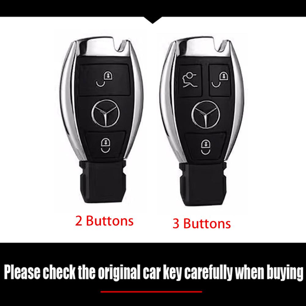 2/3 Buttons For Mercedes Benz A B G R Class GLA GLK W176 W204 W251 W463 Zinc Alloy Car Remote Key Case Cover Fob Accessories