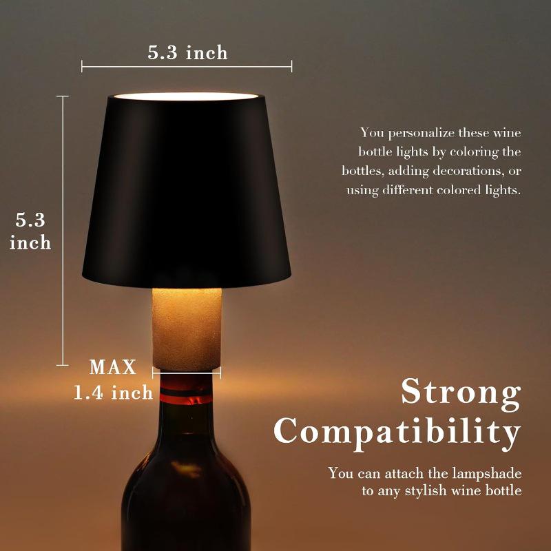 Wine Bottle LED Desk Lamp - RGB Color Night Light for Bars & Restaurants