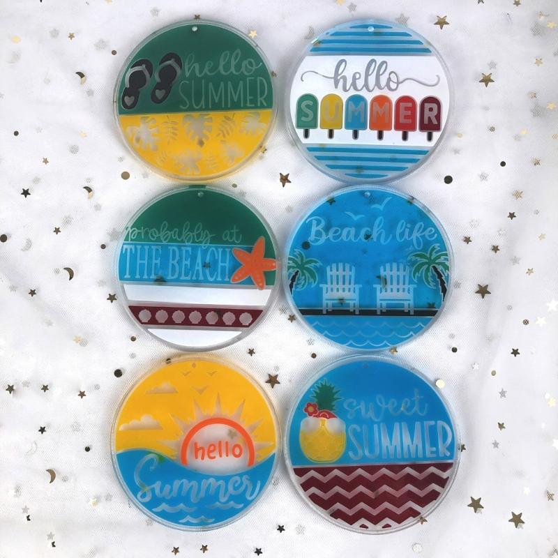 DIY Watermelon Ice Cream Keychain Silicone Epoxy Mold DIY Ornament Pendant Jewelry Crafting Mould for Valentines Gift