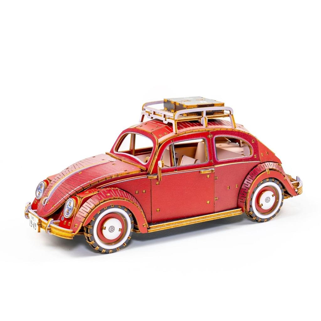 VW Beetle Type 1 3D Puzzle Wooden Model Kit for Adults 3D Puzzle with Illustrated Assembly Instructions Great for Perfect as a Summer Vacation Craft