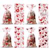 Valentine's Heart Print Transparent Gift Bag - Festival Candy Packaging OPP Plastic Bag