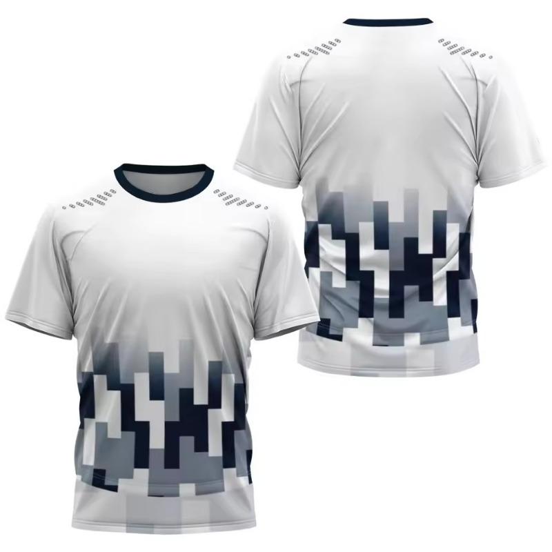 Fashion Gradient Stripe Print T Shirt for Men  Men's Clothes Summer Tops Casual Sports 3d T-Shirts