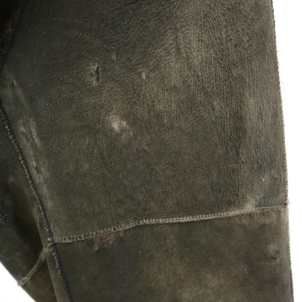 80s 90s Made In France Old Leather Jacket 38 Gray Women Used