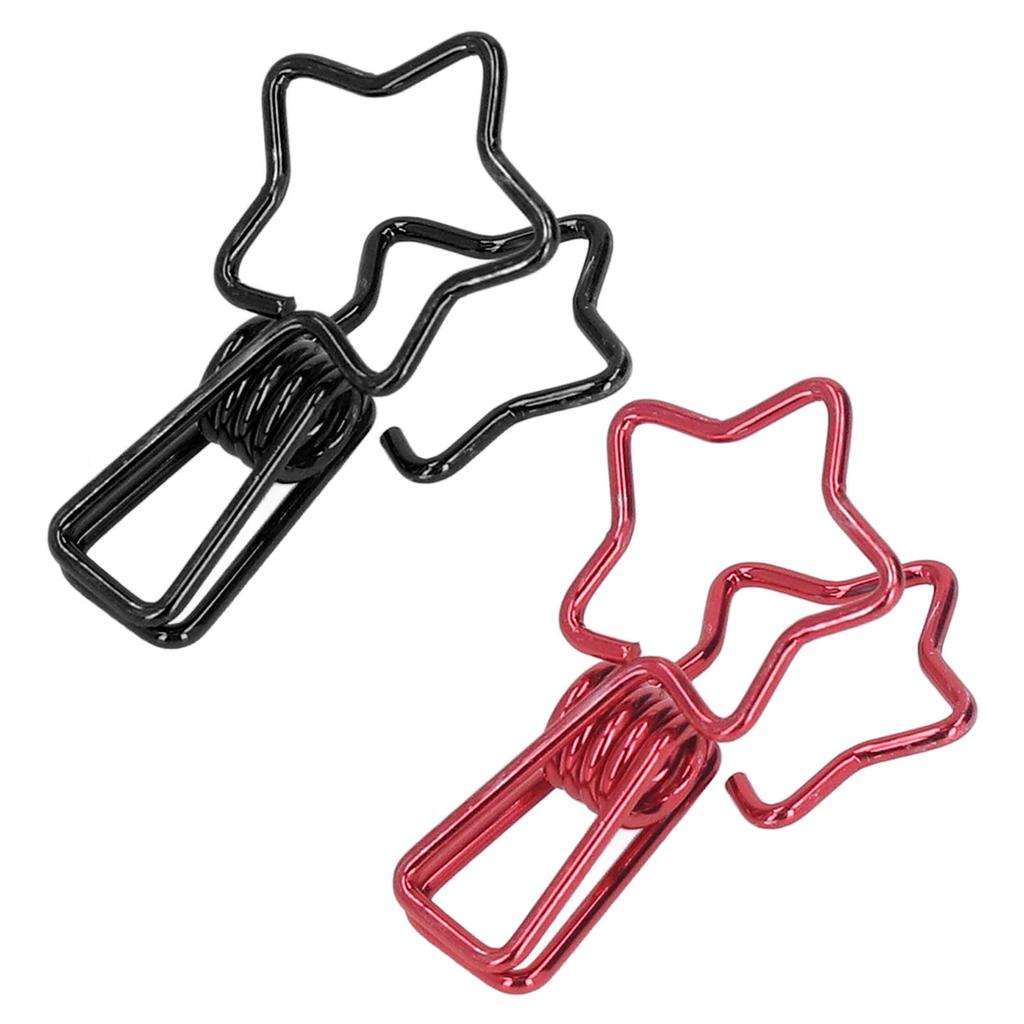 100Pcs Paper  Clips Cute Star Shape Metal Small  Paper Clips for Documents Certificates 