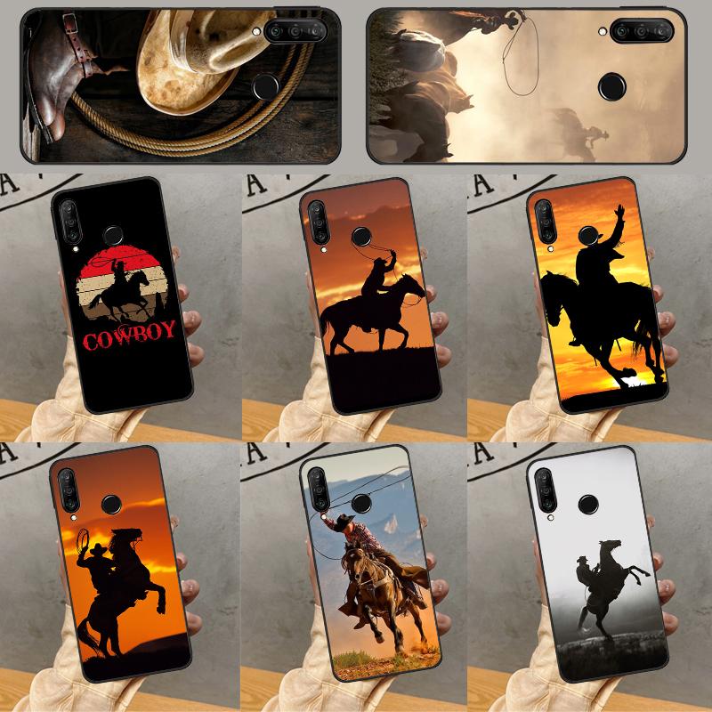 Cowboy de rodéo Lariat Chevaux Pour Huawei Nova 9 10 SE Y91 Y61 Y90 Y70 Y60 Y72 12s 12i 11i 7i 8i P60 Pro P30 P40 Lite Coque