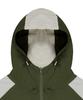 STANDARDERROR 87-Stan268 Nylon Track Color Block Curved Hood Gorp Windbreaker Khaki