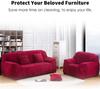 Warm 1-4 Seaters Thick Plush Recliner Sofa Covers Retro Sofa Cover Soft Solid Color Couch Slipcovers