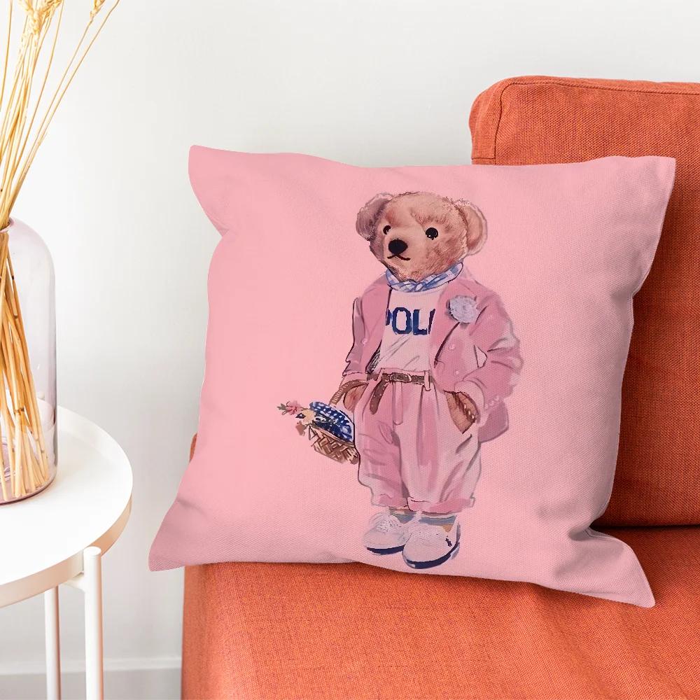 Fashion Bear P-PoloS Pillow Case Pillow Case Living Room Sofa Cushion Cover Suitable For Home Bedroom Room Decoration
