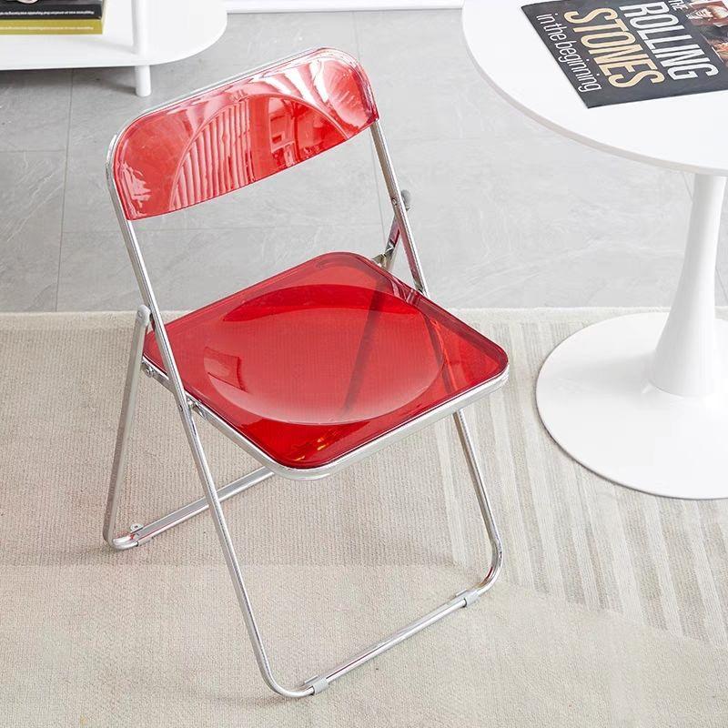 Acrylic Transparent Chair for Photos - Stylish, Portable, Light Luxury Coffee & Dining Chair, Ins Style.