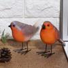 2PCS Simulation Resin Bird Decor Animal Indoor Outdoor Garden Art Craft Ornaments