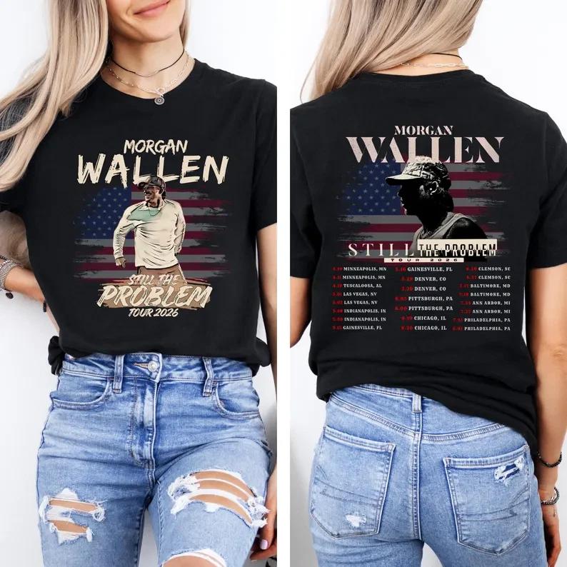 Wallen still the problem tour 2026 front and back t-shirt S