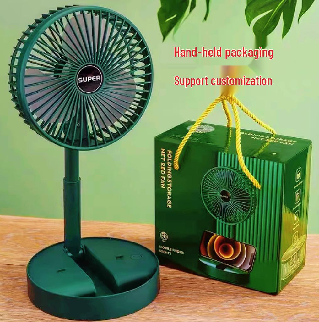 Compact Rechargeable USB Fan: Foldable, Portable Mini Fan for Desk and Bedside Use