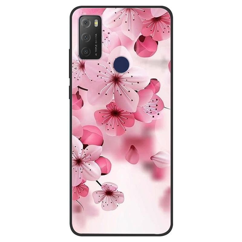 For TCL 20Y Case Girl Cat Flower Soft Silicone Back Wolf Shell for TCL 20E 6125F Fundas Phone Cover For TCL20Y 6156D 20 E Coque