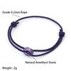 Amethyst Tiger Eye Stone Braided Bracelet Minimalist Adjustable Handmade Woven Rope Braslet For Women Daily Wear Healing Braclet