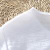 Summer Men Thin Breathable T-shirt V-neck Short Sleeve Solid Color Casual Basic Tees Casual Bottoms Pullover Tops