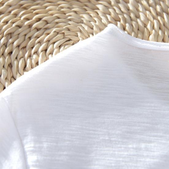 Summer Men Thin Breathable T-shirt V-neck Short Sleeve Solid Color Casual Basic Tees Casual Bottoms Pullover Tops