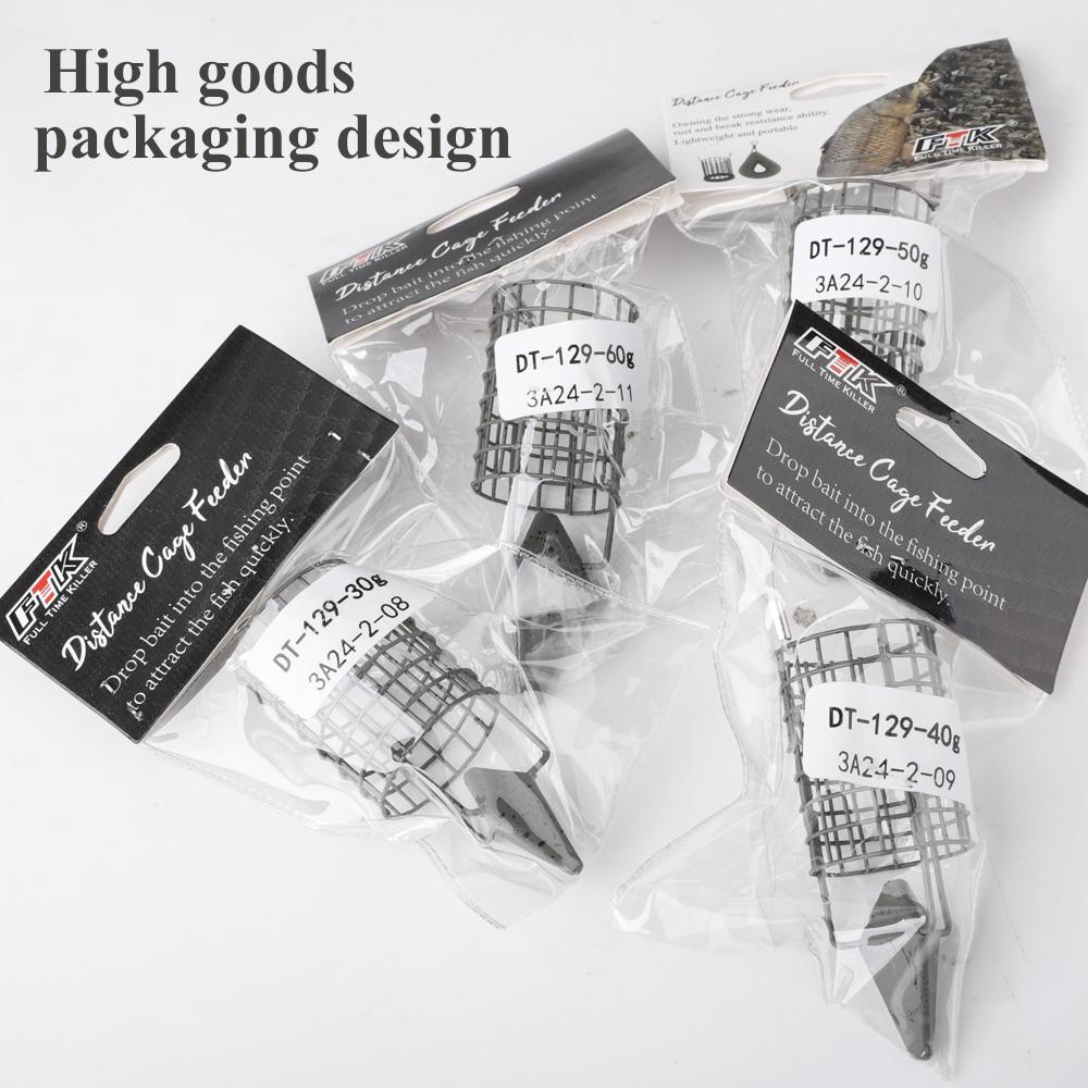 FTK 1 Pc Carp Fishing Feeder 30g/40g/50g/60g/Wire Cage Bait European Carp Fish Hair Platform Feeder Carp Fishing