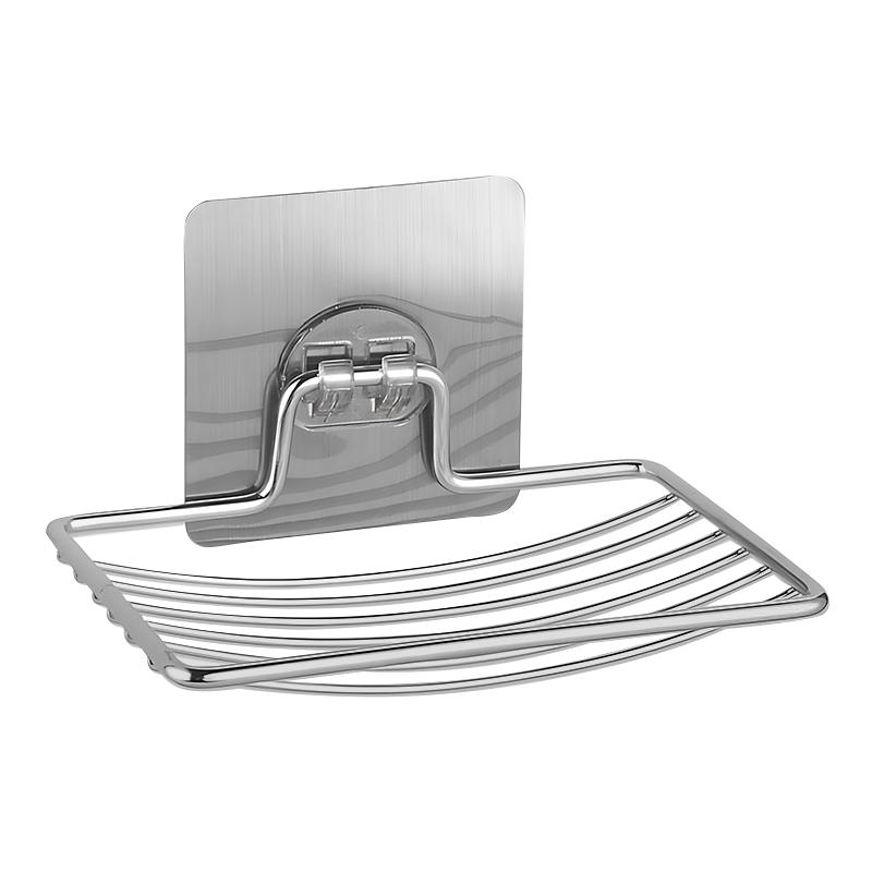 Stainless Steel Soap Holder for Bathroom Draining Soap Box Sponge Storage Tray No Drilling Essential