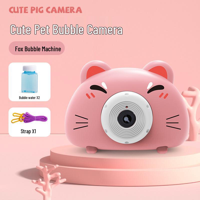 

Leakproof Cartoon Bubble Camera with Lights & Music - Automatic Bubble Machine Toy for Kids