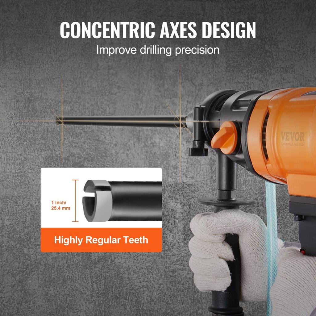Core Drill Bit, 1" Wet Diamond Core Drill Bits, 14" Drilling Depth Concrete Core Drill Bit, 5/8"-11 Inner Thread, Laser Welding, Diamond Wet Coring