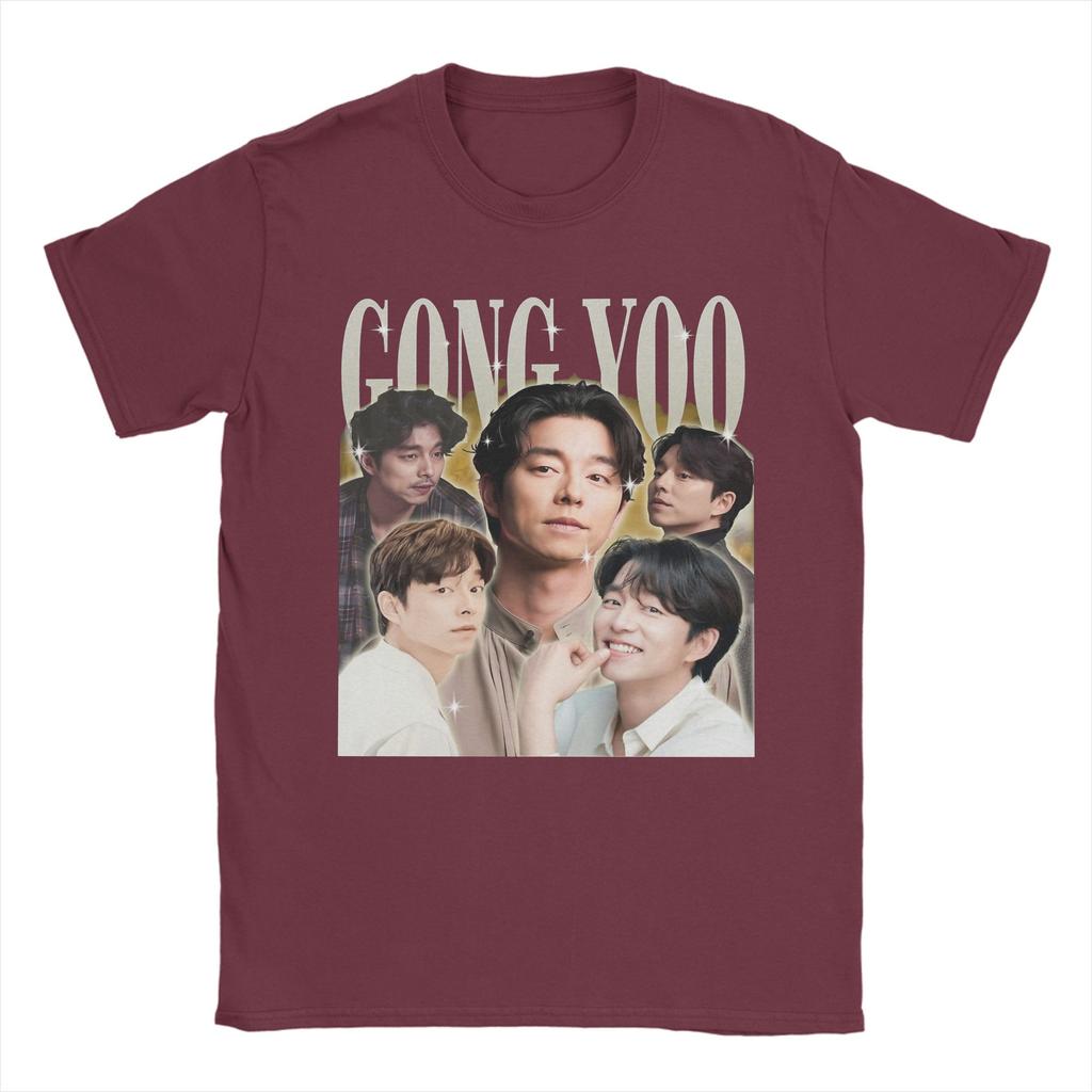 Gong Yoo Retro 90er Jahre T-Shirts Herren Damen Reine Baumwolle Neuheit T-Shirt Rundhals T-Shirt Kurzarm Kleidung Übergröße