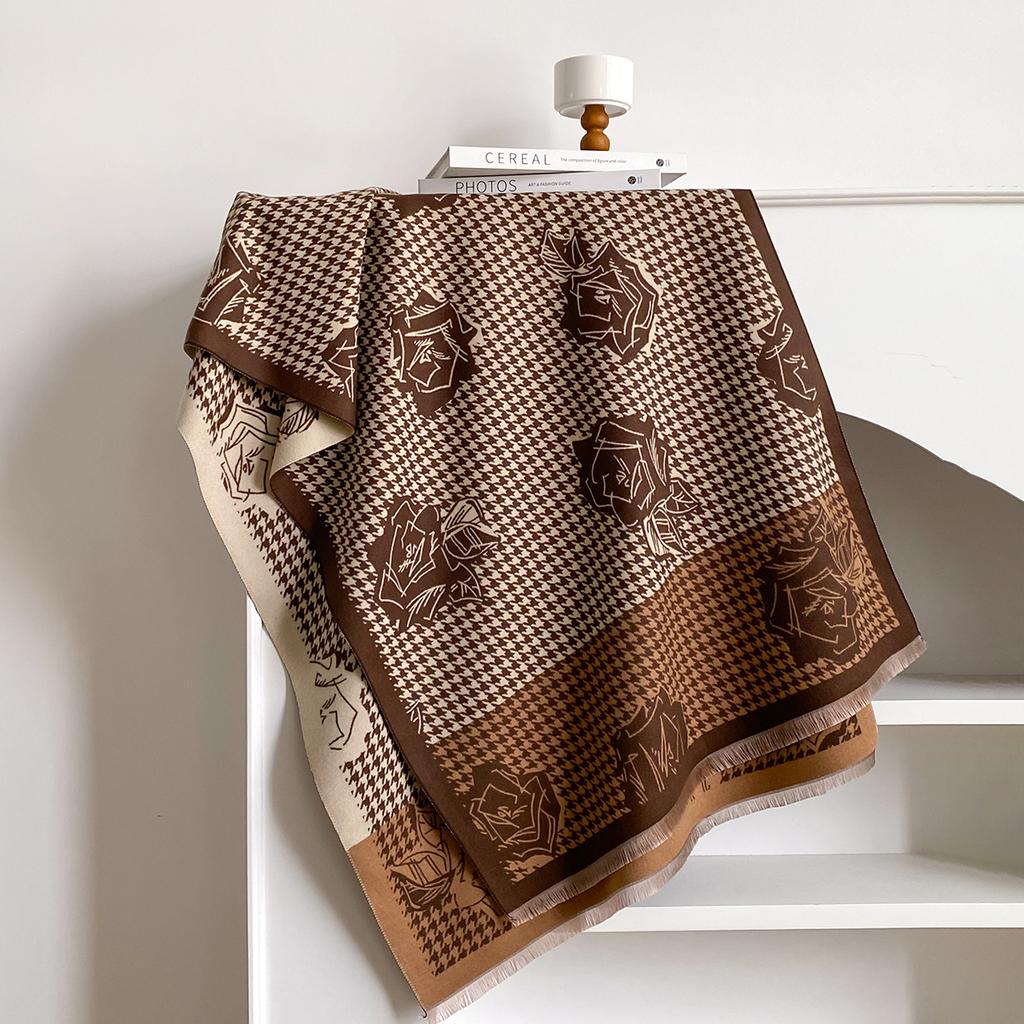 Eșarfă de iarnă de lux femei cașmir cald Pashmina Brand Foulard șaluri feminine împachetări groase bufanda poncho eșarfe furat