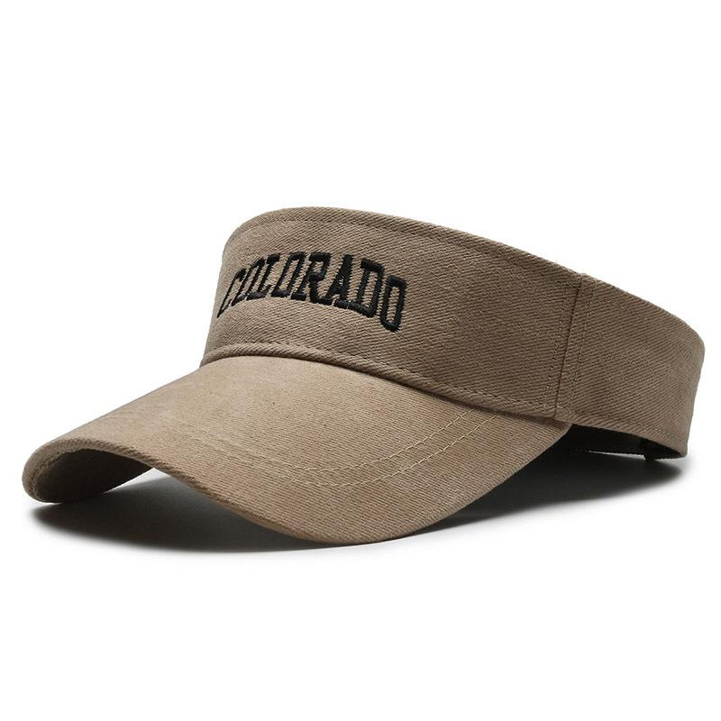

Olorado Embroidery Visor Hat Sun Protection Empty Top Cap Adjustable Sports Sun Visor Outdoor Running Tennis Beach Hat Unisex