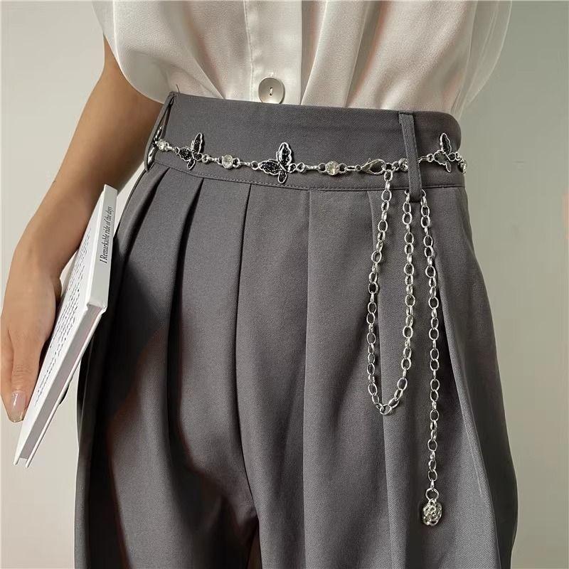 Stylish Metal Waist Belt With Butterfly Design Beautiful Decorative Chain For Dresses