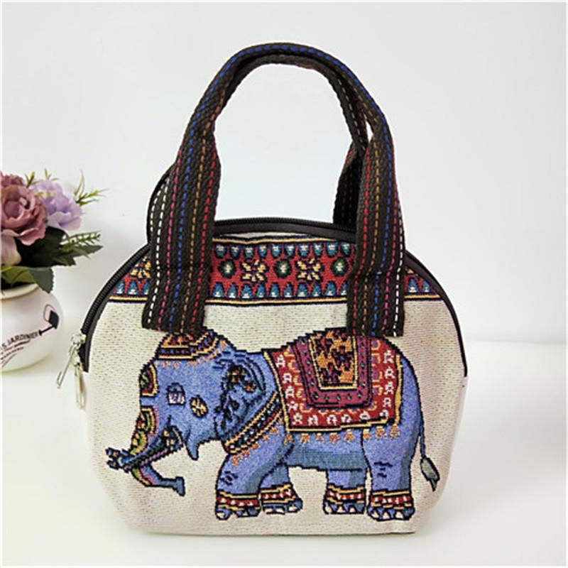 2025 Ethnic Style Embroidered Shell-Shaped Canvas Handbag: Cell Phone, Coin, and Shopping Bag