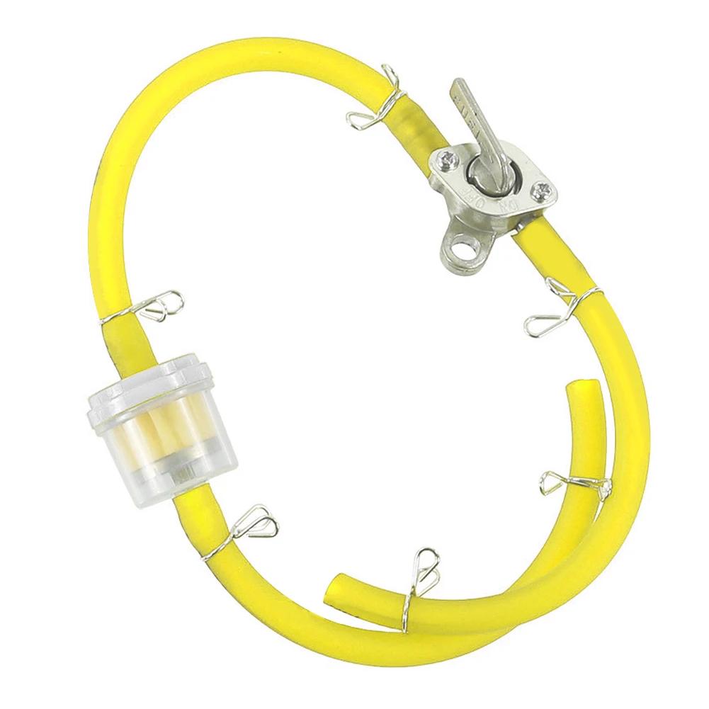Universal Motorcycle Moped Fuel Filter Motorcycle Gas Fuel Oil Filter 6mm for Scooter Dirt Bike ATV
