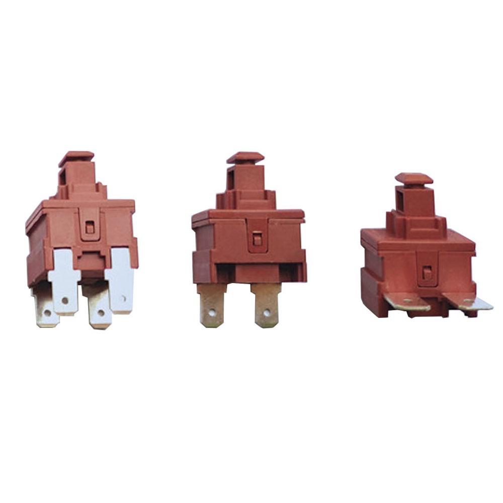 Power Switch Push Button KAN-L5 Switch 7.5A 250V AC 15A 125V AC Water Heater Vacuum Cleaner Self-Locking Switch 2Pin 4Pin