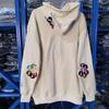Cross-border European and American trendy brand GALLERY DEPT splash ink letters embroidered hooded sweatshirt for men and women, high street