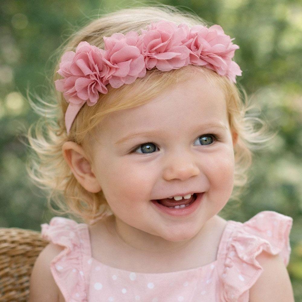 Chiffon Flower Headband Elastic Hair Band Cute Headwear  for Kids Children Newborn Toddler