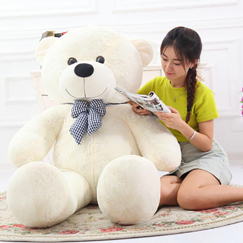 Big Human Size Filled Teddy Bear Giant Kids Doll Soft Pillow Plush Toy Stuffed Animal Cute Home Decoration Child Gift for Girls