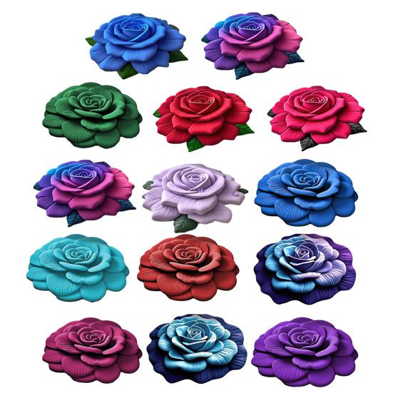 Diatomaceous Earth Bath Mat 3D Peony Pattern Quick Dry Floor Mat