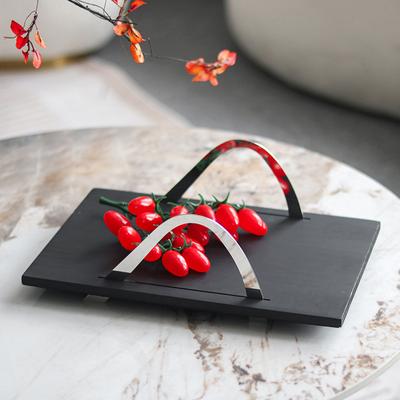 Model House Soft Decoration Metal Handle Arch Bridge Solid Wood Pallet Decoration Home Living Room Coffee Table Storage Tray Decoration