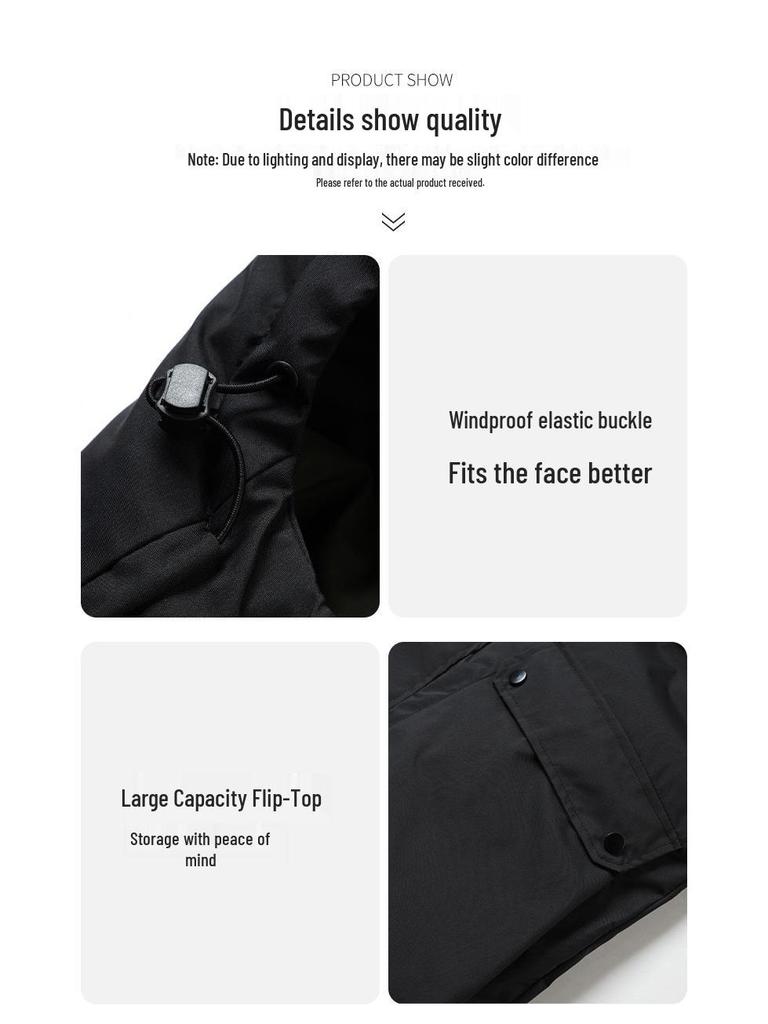 Men's Graphene-Enhanced Warm Winter Cotton Jacket - Trendy, Loose Fit, and Hooded for Casual Wear