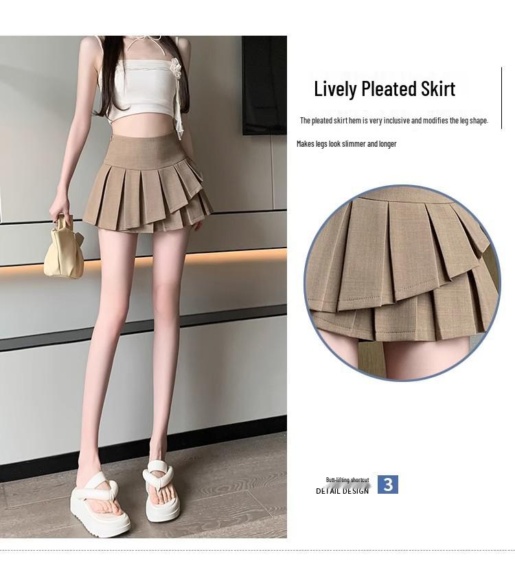 Women's 2026 Summer A-Line High Waist Pleated Skirt Suit