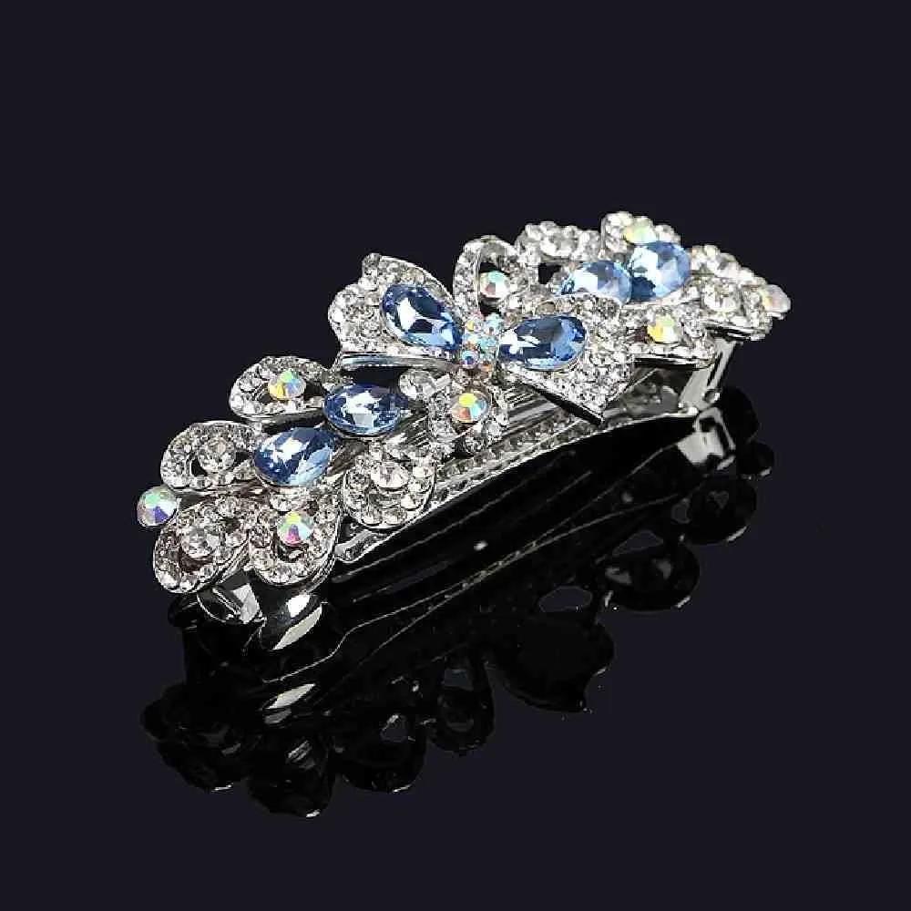 Top Mall Blue Hair Clip Point Hair Pin Automatic Hair Pin