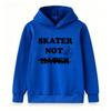 Kids Boys Girls Crewneck Hoodie, Casual SKATER NOT Skateboarding Graphic Pullover Sweatshirt, Soft Lightweight Long Sleeve Top for Daily Wear Skate Lo
