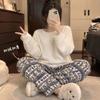 Thick Fleece Lined Lounge Pants Women Winter Warm Casual Wearable Sleepwear Plus Size