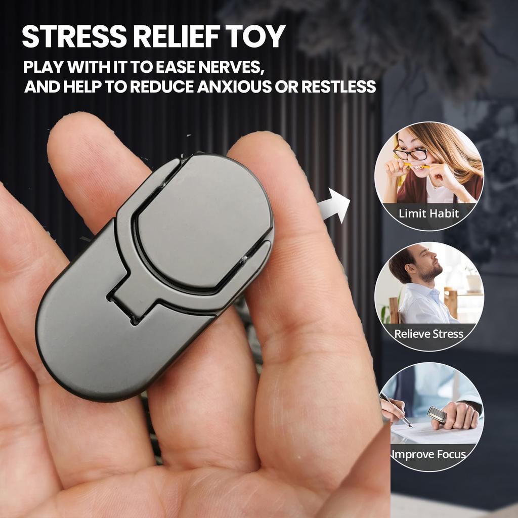 Toggle Push Slider Shiatsu Slider Toy Adult Metal Shiatsu Toy Finger Push Rotating Coin Stress Relief Toy EDC Tactile Slider Gif