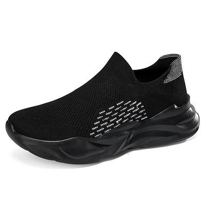 Sommer Mesh Lazy Tide Schuhe ein Steigbügel Große Größe Elastische Socken Schuhe High-Top Lässig Sport Herrenschuhe