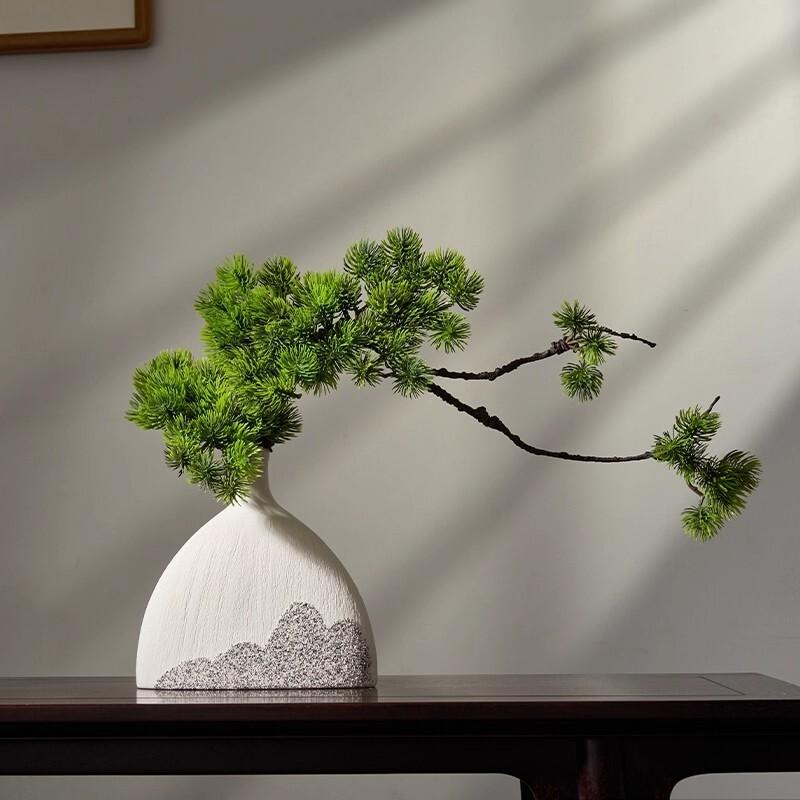 Simulation fake tree bonsai home living room Chinese sand table hotel porch landscaping decoration green plant ornaments