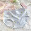 Women S Pure Cotton Antibacterial Breathable Mid Waist Printed Triangle Panties