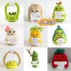 White Elephant Gifts Potato Mini Funny Knitted Wool Toy with Positive Card Cute Creative Life Doll Potato for Birthday Gift